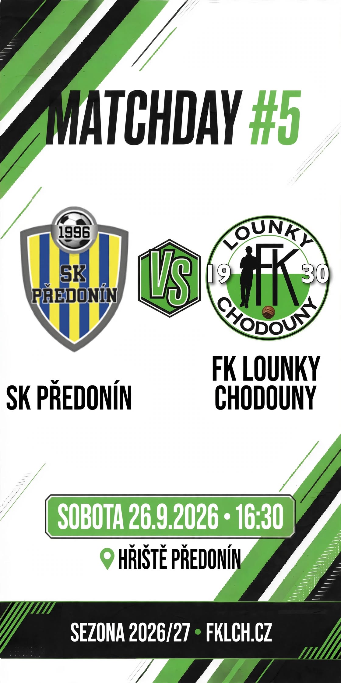 Preview: Sobota 26.09. 2026, 16:30 SK Předonín vs FKLCH